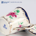 Rose Painting European Style Gorgeous Ceramic Bone China Coffee Cup Et Saucer
